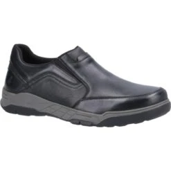 Hush Puppies Mens Fletcher Wide Fit Shoes - Black