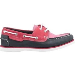Hush Puppies Womens Hattie Boat Shoes - Pink Navy -Fashion Shoe Store HushPuppies Hattie PinkNavy 4 6