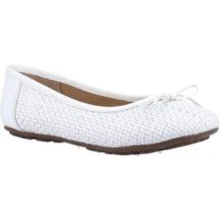 Hush Puppies Womens Janelle Ballerina Pumps - White
