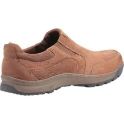 Hush Puppies Mens Jasper Slip On Shoes - Tan Nubuck -Fashion Shoe Store HushPuppies Jasper Tan 3 5