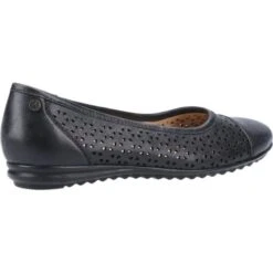 Hush Puppies Womens Leah Ballerina Pumps - Black -Fashion Shoe Store HushPuppies Leah Black 2 7