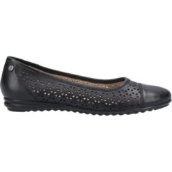 Hush Puppies Womens Leah Ballerina Pumps - Black -Fashion Shoe Store HushPuppies Leah Black 4 7