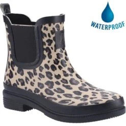 Hush Puppies Womens Minnie Wellington Boots - Leopard