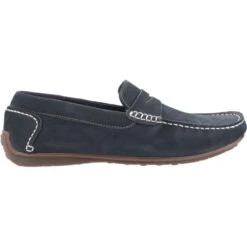Hush Puppies Mens Roscoe Loafers - Navy -Fashion Shoe Store HushPuppies Roscoe Navy 4 7
