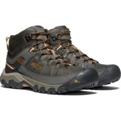 Keen Mens Targhee III Mid WP Waterproof Boots - Black Olive Golden Brown -Fashion Shoe Store IIIMidWP BlackOliveBrown 3772092 13