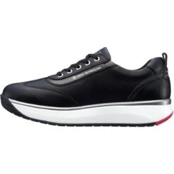 Joya Womens Laura Casual Leather Trainers - Black -Fashion Shoe Store Joya Laura Black 3 23