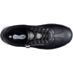 Joya Womens Laura Casual Leather Trainers - Black -Fashion Shoe Store Joya Laura Black 5 23