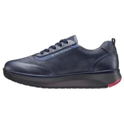 Joya Womens Laura Casual Leather Trainers - Dark Blue -Fashion Shoe Store Joya Laura DkBlue 4 24