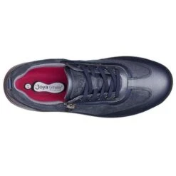 Joya Womens Laura Casual Leather Trainers - Dark Blue -Fashion Shoe Store Joya Laura DkBlue 6 24