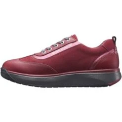 Joya Womens Laura Casual Leather Trainers - Red 10 Joya Womens Laura Casual Leather Trainers - Red -Fashion Shoe Store Joya Laura Red 3 11