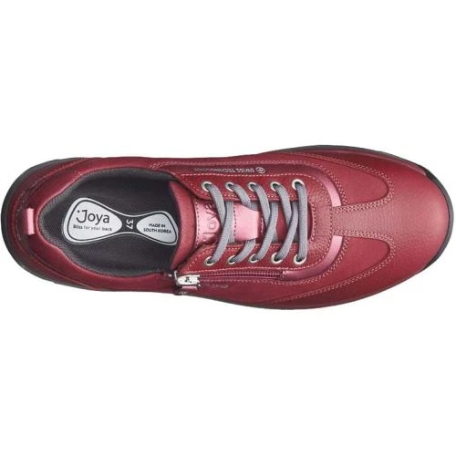 Joya Womens Laura Casual Leather Trainers - Red 7 Joya Womens Laura Casual Leather Trainers - Red - Image 5