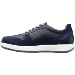 Joya Mens Sven Leather Trainers - Dark Blue -Fashion Shoe Store Joya Sven DarkBlue 3 21