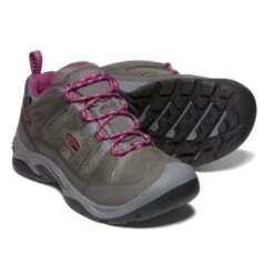 Keen Womens Circadia Waterproof Walking Shoes - Steel Grey Boysenberry -Fashion Shoe Store Keen Circadia GreyBosenberry 5 7