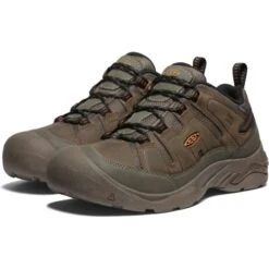 Keen Mens Circadia Waterproof Walking Shoes - Canteen Curry -Fashion Shoe Store Keen CircadiaWP CanteenCurry 6 10