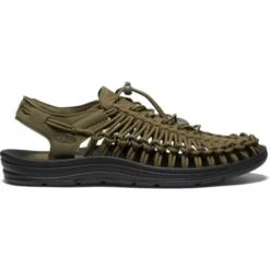 Keen Mens UNEEK Walking Sandals - Dark Olive Black -Fashion Shoe Store Keen Uneed DarkOliveDrab 5 10