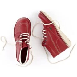 Kickers Kids Kick Hi Classic Ankle Boots - Red -Fashion Shoe Store Kickers KickHiKidsRT Red 3 40