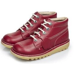 Kickers Kids Kick Hi Classic Ankle Boots - Red