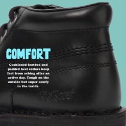 Kickers Womens Kick Hi Core Chukka Ankle Boots - Black -Fashion Shoe Store Kickers KickHiRT Black 9 4