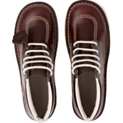 Kickers Mens Kick Hi Core Leather Boots - Dark Red -Fashion Shoe Store Kickers KickHiRT DarkRed 1 15