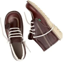 Kickers Mens Kick Hi Core Leather Boots - Dark Red -Fashion Shoe Store Kickers KickHiRT DarkRed 4 15