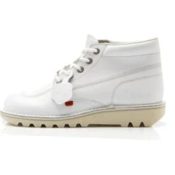 Kickers Womens Classic Kick Hi Ankle Boots - White -Fashion Shoe Store Kickers KickHiRT White 2 24