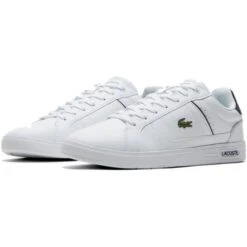 Lacoste Mens Europa Pro 123 1 Leather Trainers - White Navy -Fashion Shoe Store Lacoste EuropaPro123 WtNy 2 17