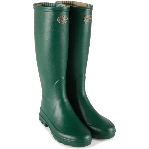 Le Chameau Womens Iris Wellington Boots - Vert Fonce 4 Le Chameau Womens Iris Wellington Boots - Vert Fonce - Image 2