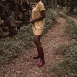 Le Chameau Womens Iris Wellington Boots - Rouge -Fashion Shoe Store LeCham IrisJerseyLined Rouge 5 14