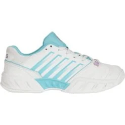 K-Swiss Womens Bigshot Light 4 Tennis Shoes - Brilliant White Angel Blue Lilac -Fashion Shoe Store Light4 BrillWtSheerLilac 2793281