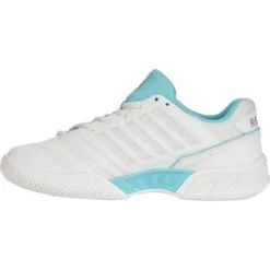 K-Swiss Womens Bigshot Light 4 Tennis Shoes - Brilliant White Angel Blue Lilac -Fashion Shoe Store Light4 BrillWtSheerLilac 3793275