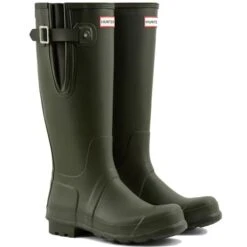 Hunter Mens Original Side Adjustable Boots - Dark Olive -Fashion Shoe Store MOriginalSideAdj DkOlive 2596897