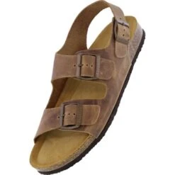 Plakton Mens Saul Malaga Adjustable Slide Sandals - Tan -Fashion Shoe Store Malaga 175113 ROBLE225X C855837