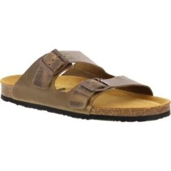 Plakton Mens Seth Malaga Adjustable Slide Sandals - Kaki Green