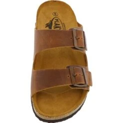 Plakton Mens Seth Malaga Adjustable Slide Sandals - Tan -Fashion Shoe Store Malaga 175857 ROBLE225X B855646