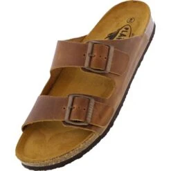 Plakton Mens Seth Malaga Adjustable Slide Sandals - Tan -Fashion Shoe Store Malaga 175857 ROBLE225X C855647