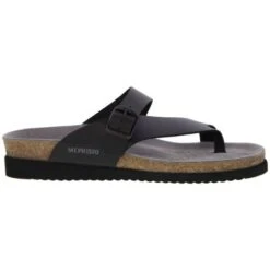 Mephisto Womens Helen Toe Post Sandals - Black