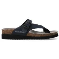 Mephisto Womens Helen Toe Post Sandals - Navy