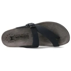 Mephisto Womens Helen Toe Post Sandals - Navy -Fashion Shoe Store Mephisto Helen NavyNubuck 3 6