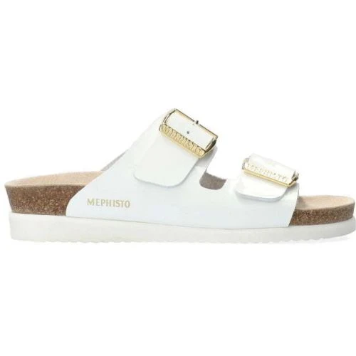 Mephisto Womens Hester Vernis Adjustable Sandals - White 4 Mephisto Womens Hester Vernis Adjustable Sandals - White - Image 2