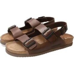 Mephisto Mens Mule Nardo Scratch Adjustable Sandal - Dark Brown -Fashion Shoe Store Mephisto Nardo DarkBrown 5 11