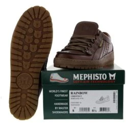 Mephisto Mens Rainbow Walking Shoes - Chestnut -Fashion Shoe Store Mephisto Rainbow Chestnut Sole 10