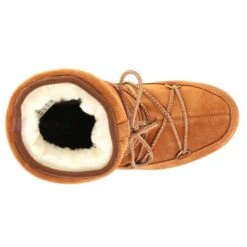 Moon Boots Womens WE Low Suede Waterproof Boots - Whiskey -Fashion Shoe Store MoonBoot LowSuede Whisky 3 6