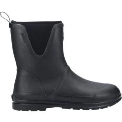 Muck Boots Mens Muck Originals Pull On Mid Wellington Boots - Black -Fashion Shoe Store MuckBoot OriginalPullOn Black 4 18