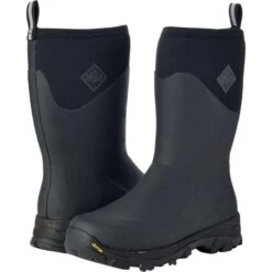 Muck Boots Mens Arctic Ice Mid Arctic Grip Waterproof Wellington Boots - Black -Fashion Shoe Store MuckBoots ArcticIceMid Black 2 9
