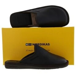 Nordikas Mens Norwood 131 Slippers - Ohio Dublin Black -Fashion Shoe Store Nordikas Ohio131 Negro PAIR 7
