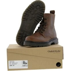 Oak & Hyde Womens Brixton 7 Boots - Brown -Fashion Shoe Store OaH Brixton DarkBrown SOLE 6