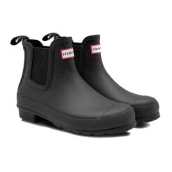 Hunter Womens Original Chelsea Short Wellies Rain Boots - Black -Fashion Shoe Store OriginalChelsea AllBlack 2553039
