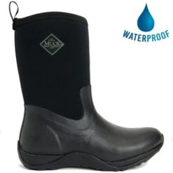 Muck Boots Womens Arctic Weekend Neoprene Short Wellies - Black Black