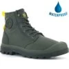 Palladium Mens Pampa Rcycl Waterproof 2 Combat Ankle Boots - Olive Night