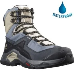 Salomon Womens Quest Element GTX Waterproof Walking Hiking Boots - Ebony Rainy Day Stormy Weather